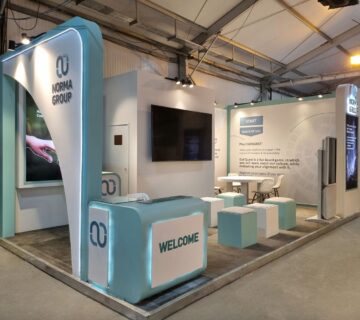 طراحی و ساخت غرفه شرکت ممتاز شیر در نمایشگاه بین المللی ساختمان